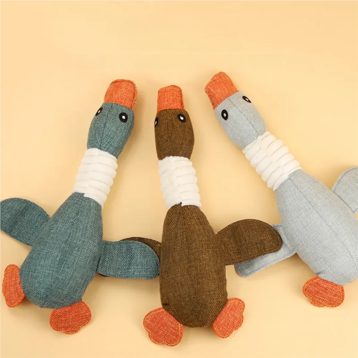 Interactive Squeaky Plush Dog Toy - Realistic Wild Goose Sounds Dog Toy