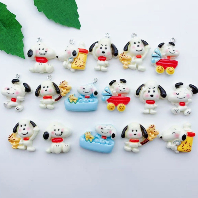 Dog Toys - 12pcs resin cartoon dog pendant, DIY