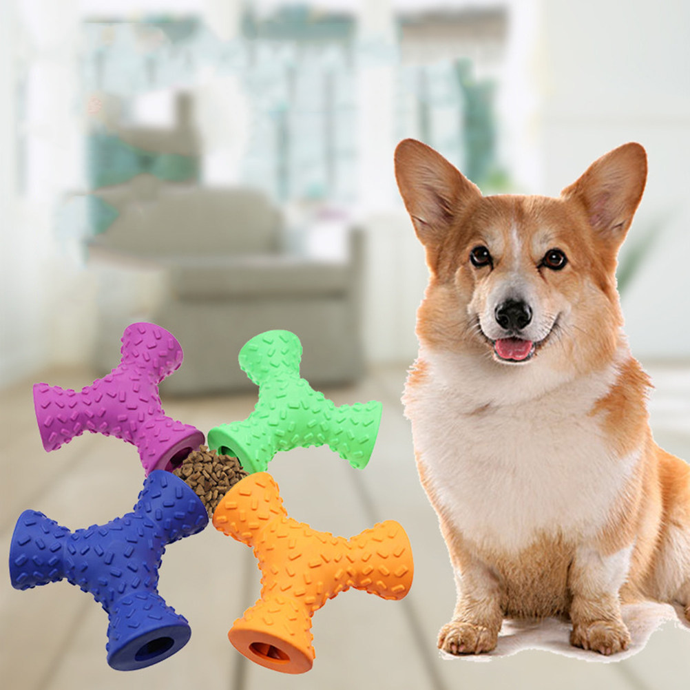 1Pcs Dog Chew Feeding Rubber T - Rubber Treat Dispensing Dog Toy 评论和价格