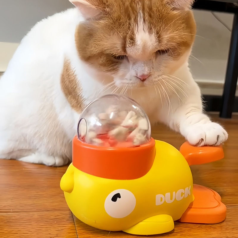 Yellow Duck-Shaped Interactive - Dog Puzzle Feeder Toy 评论和价格