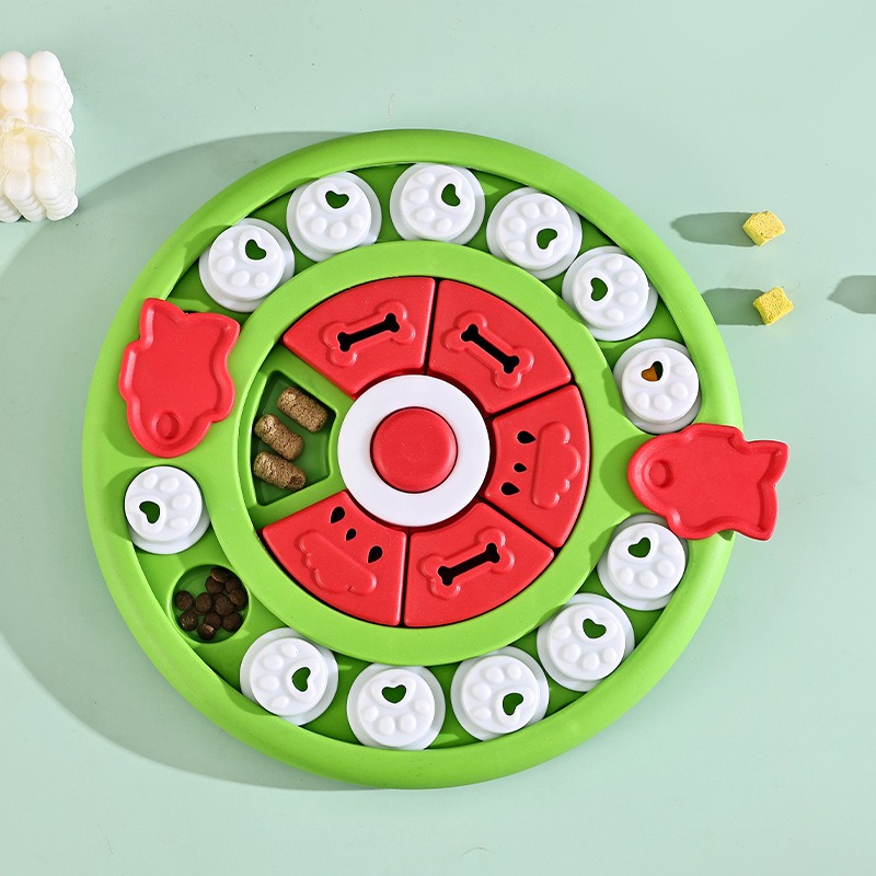 Pet Cat Dog Slow Food Bowl Puz - Dog Puzzle Feeder Toy 评论和价格