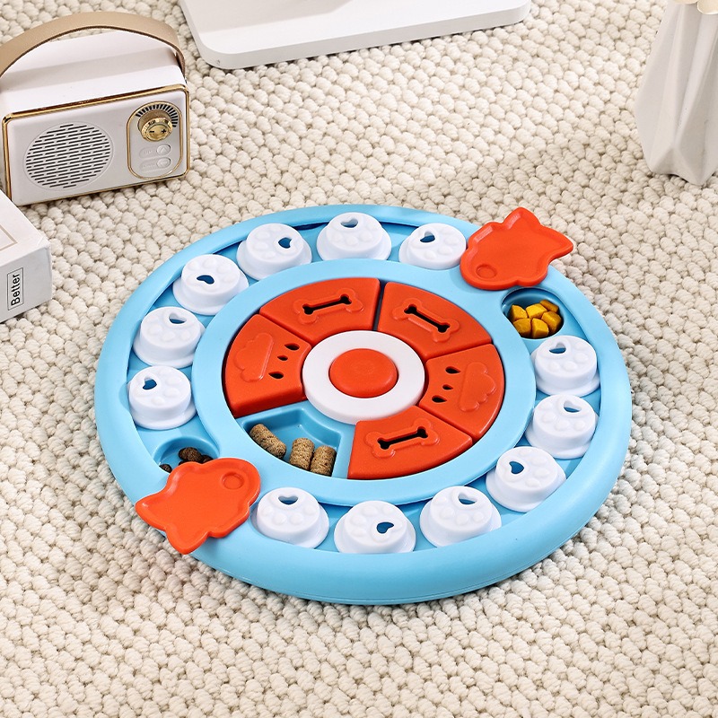 Pet Cat Dog Slow Food Bowl Puz - Dog Puzzle Feeder Toy 评论和价格