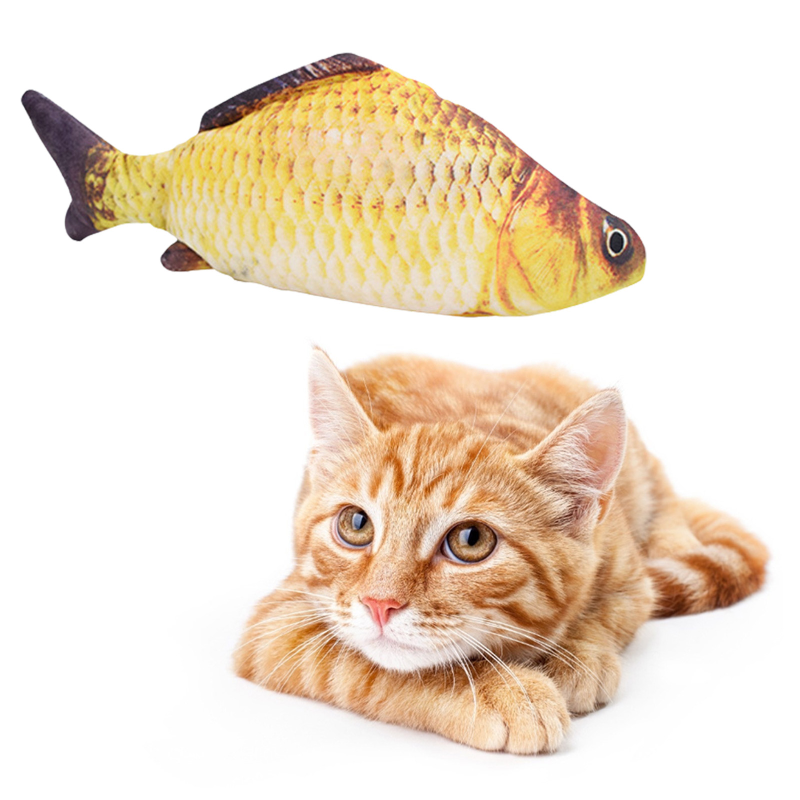 Cat Toys Fish USB Charger  Ele - Interactive Squeaky Plush Dog Toy 评论和价格