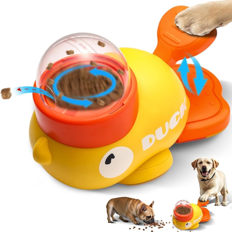 Yellow Duck-Shaped Interactive - Dog Puzzle Feeder Toy 评论和价格