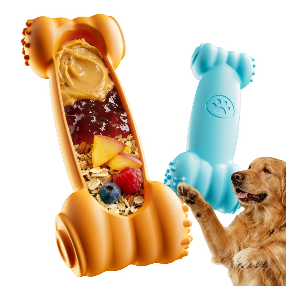 2-Pack Freeze Lick Bones Indes - Indestructible Dog Chew Toy 评论和价格
