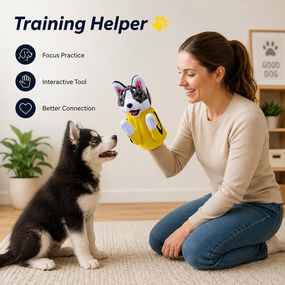 Husky Boxing Interactive Plush - Interactive Squeaky Plush Dog Toy 评论和价格