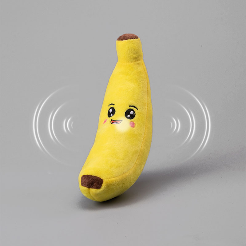 Squeaky Banana Plush Dog Toy D - Interactive Squeaky Plush Dog Toy 评论和价格
