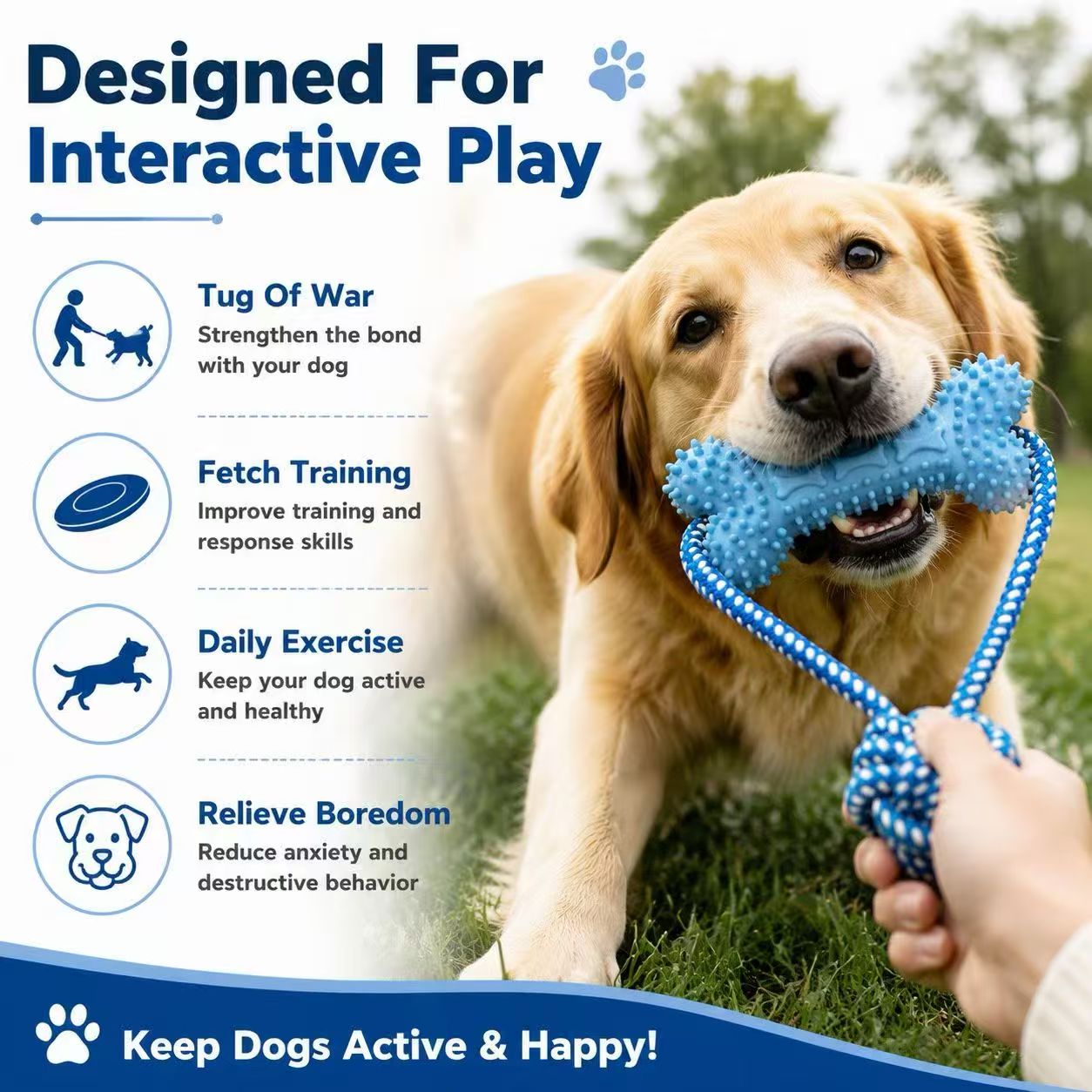 Dog Chew Toys for Aggressive C - Dog Rope Toy Aggressive Chewers 评论和价格