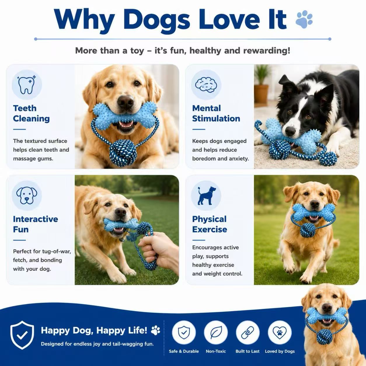 Dog Chew Toys for Aggressive C - Dog Rope Toy Aggressive Chewers 评论和价格